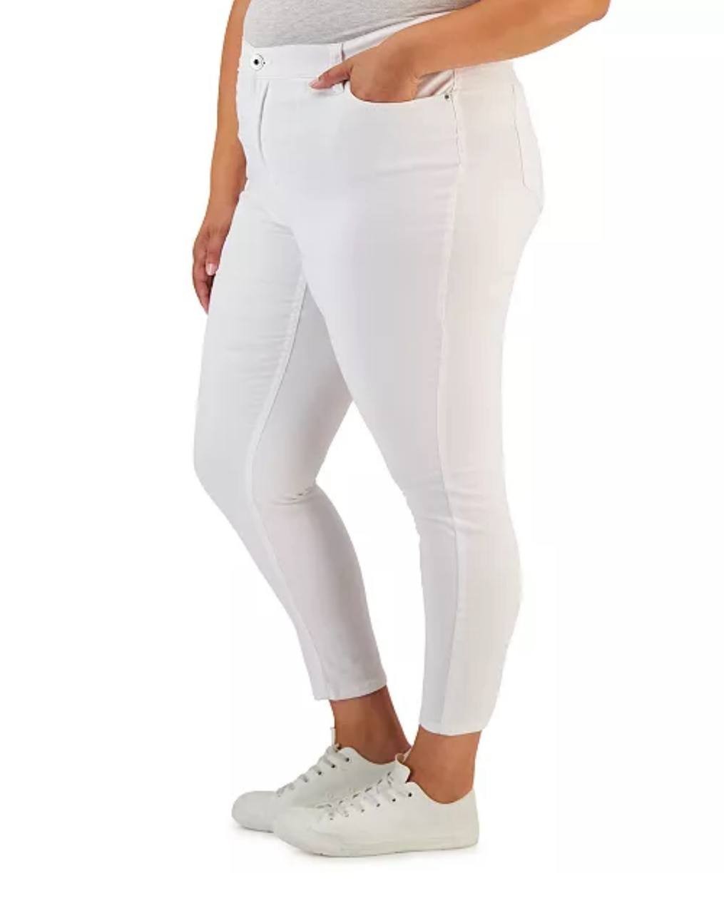 Celebrity Pink Hi-Rise Skinny Jeans White Plus 22 Denim Stretch Zip Fly