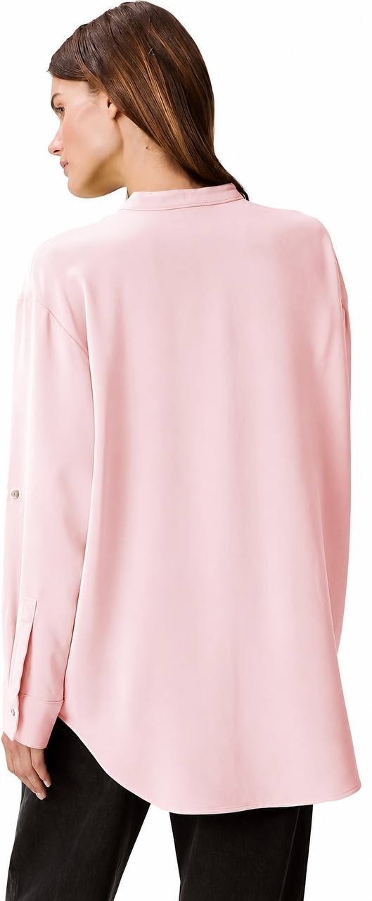 Calvin Klein Crepe Relaxed Button‑Front Shirt Pearl XL NWT $79