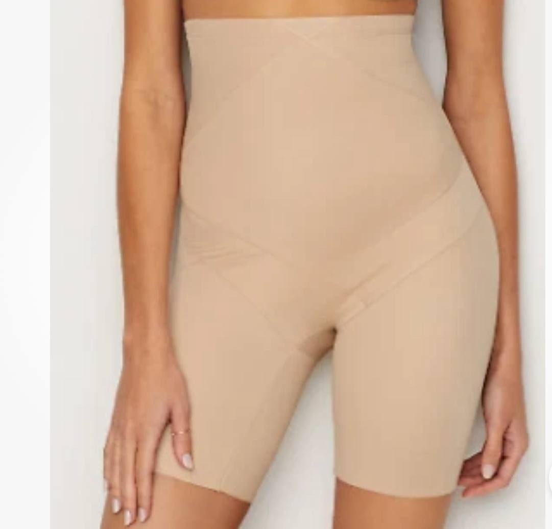 Miraclesuit Shapewear High Waist Thigh Slimmer Shorts – Style 2419 Beige Size M