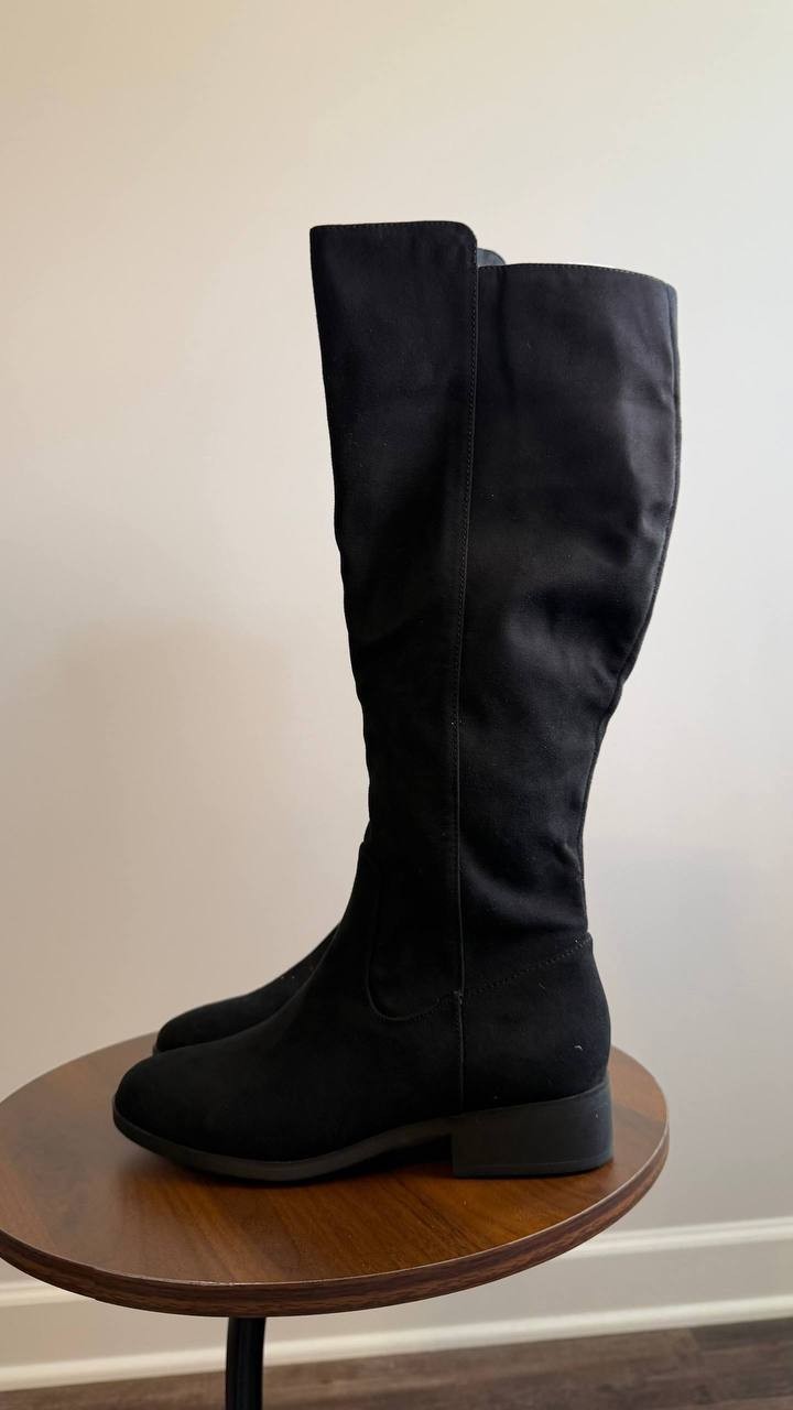 Style & Co Charmanee Tall Boots Black 5M Microfiber Man‑Made $79.90 NWB