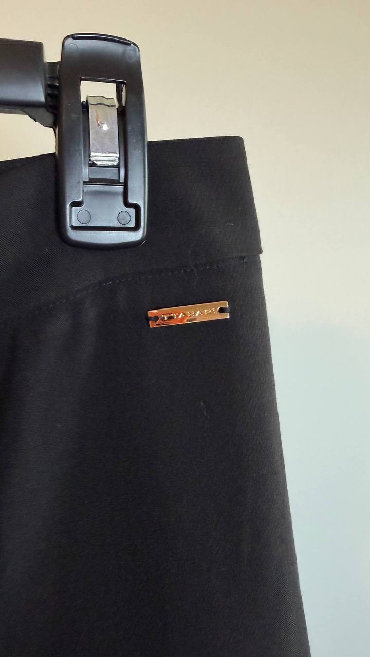 T Tahari Women’s Pintucked Trousers Black High Rise Size 14 NWT $88