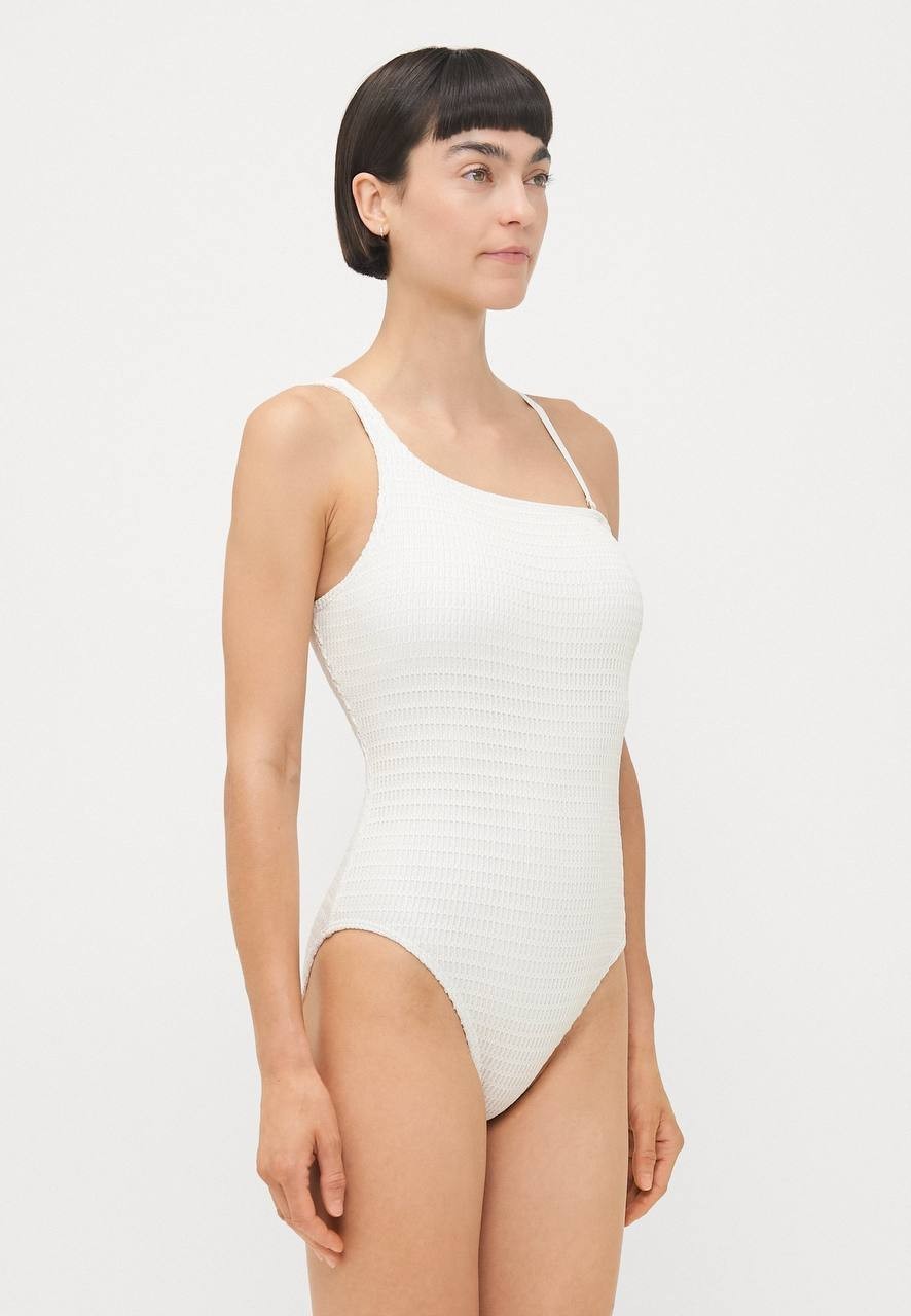 MICHAEL Michael Kors One‑Piece Swimsuit White 4 Preowned Excellent $118