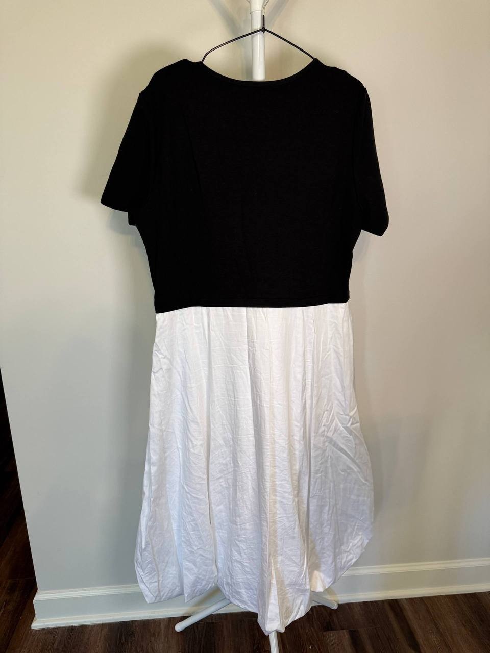 Karl Lagerfeld Paris Bubble Skirt Midi Dress – Black/White – Size XL – NWT