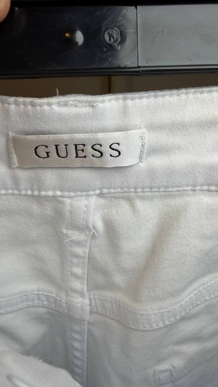 Guess Juno Cargo Joggers White 31x28 NWT $148