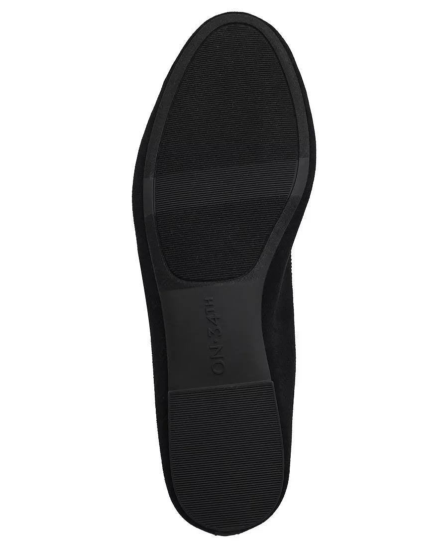 ON•34th Farrahh Flats 7M Black Fabric Sparkle Memory Foam NIB msrp$69.90