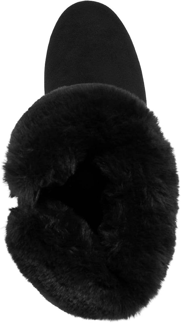 Jones New York Carlyta Cozy Wedge Booties Black 7.5M Microsuede MSRP $89.50 NWB