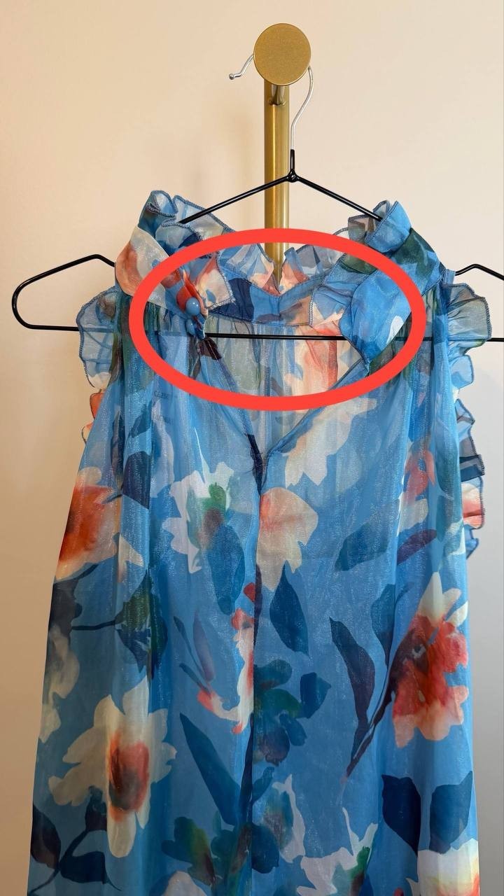 Nancy Yang Floral Maxi Dress Blue Multi Size M NWT Ruffled Skirt Summer Event