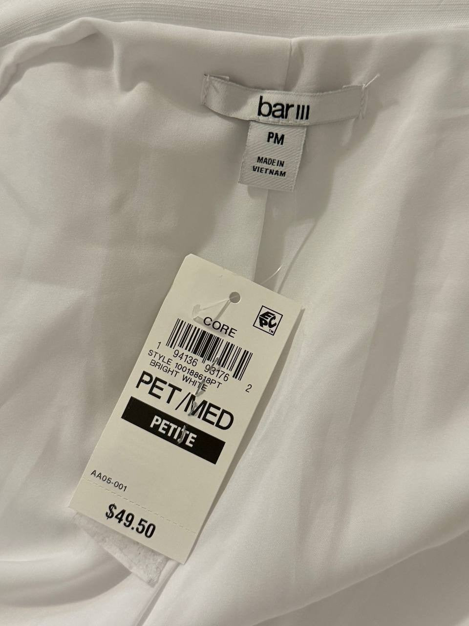 Bar III Petite Open‑Front Long Vest – Size MP – NWT – $49.50