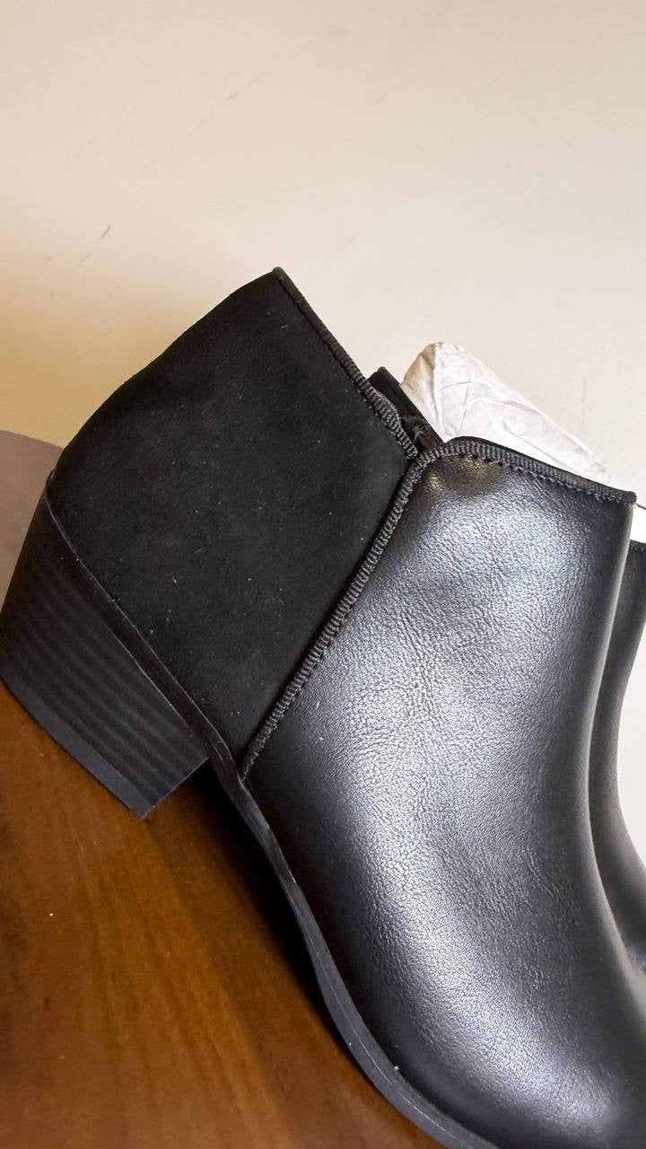 Style&Co Black Man‑Made Ankle Boots Size 7.5M NIB MSRP $69.90