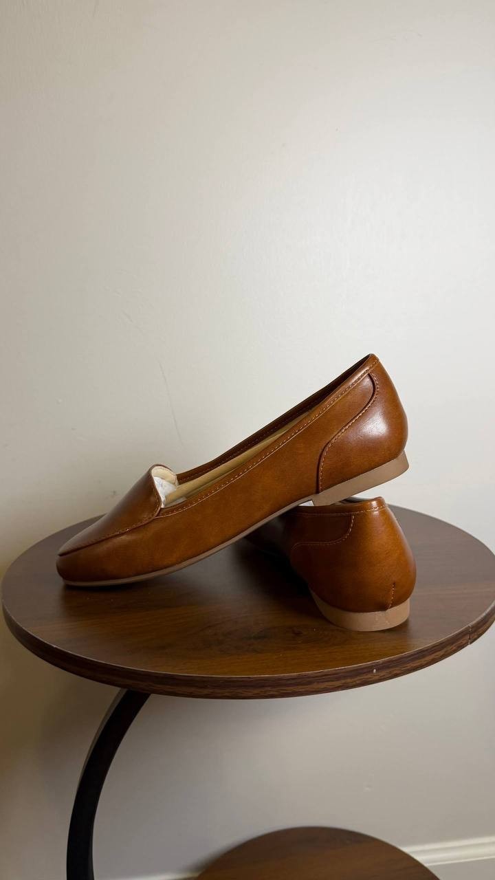 Journee Cognac Ballet Flats 7WD NIB MSRP $79