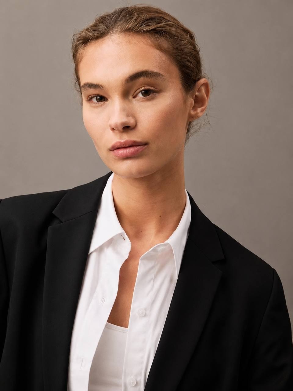 Calvin Klein Soft Crepe Blazer Black 6 NWT $179