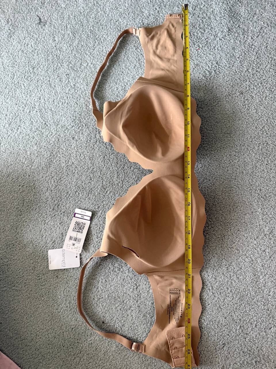 B.tempt’d by Wacoal Comfort Intended Scallop Edge Wire Free Bra Nude Size 2XL