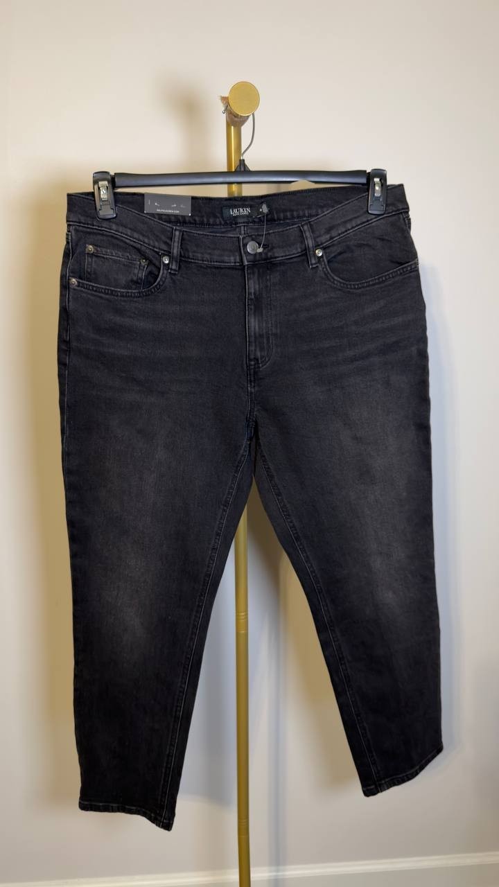 Lauren Ralph Lauren Relaxed Tapered Jeans Empire Black 4 NWT $178