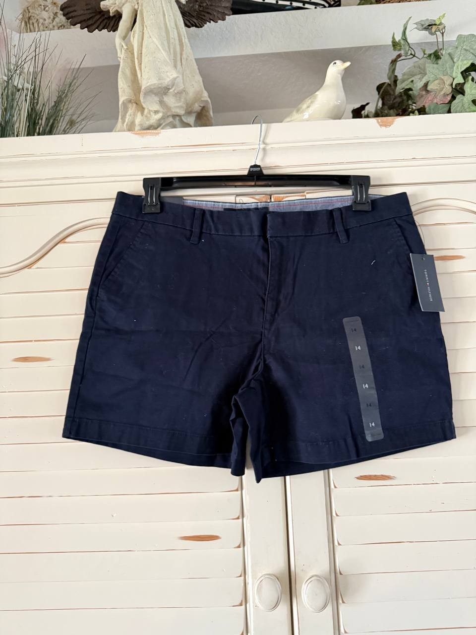 Tommy Hilfiger 5" Hollywood Chino Shorts Size 14 Navy NWT $54.50