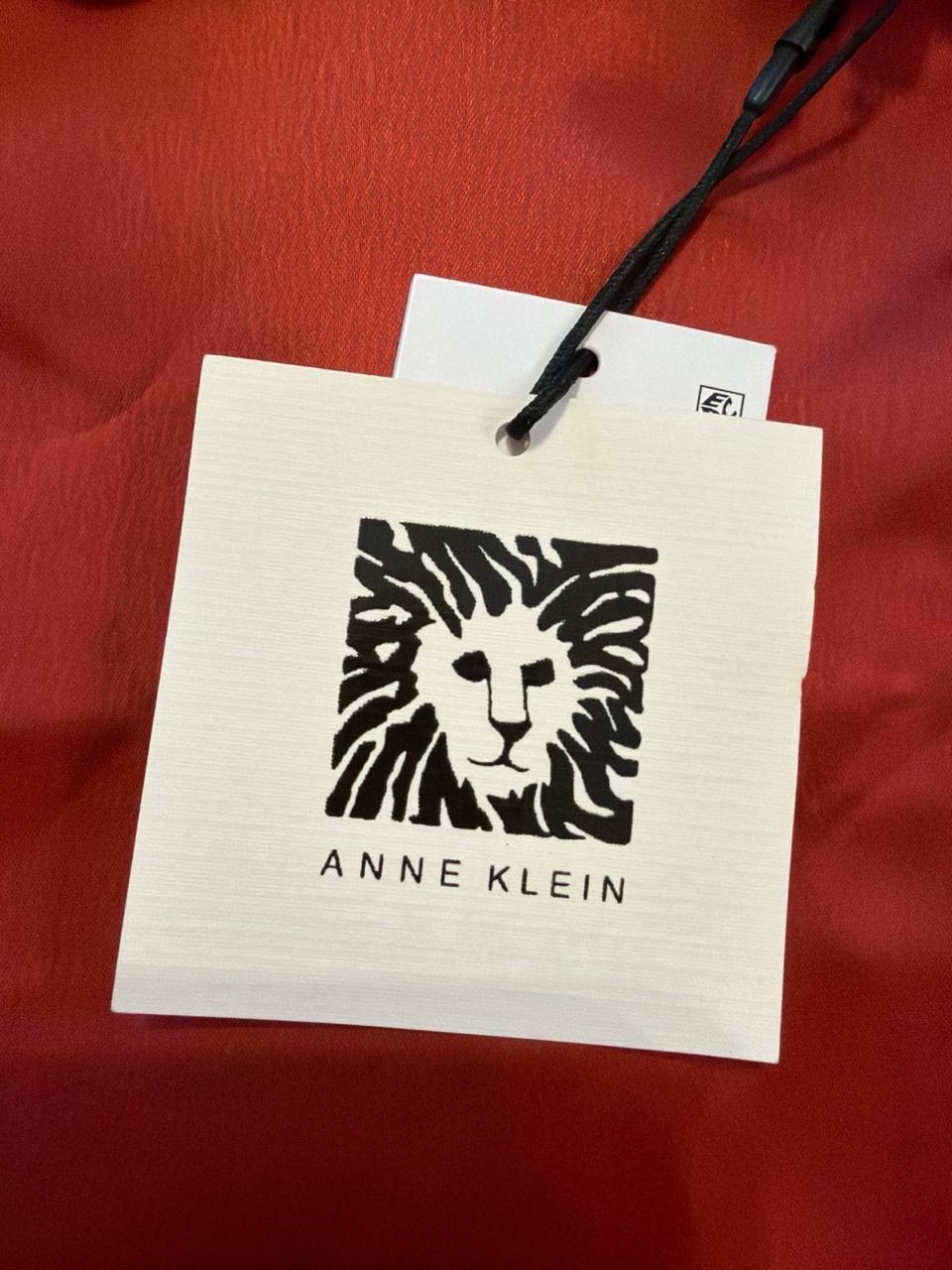 Anne Klein Pull-On High Rise Belted Wide Leg Satin Pants Red XL NWT $99