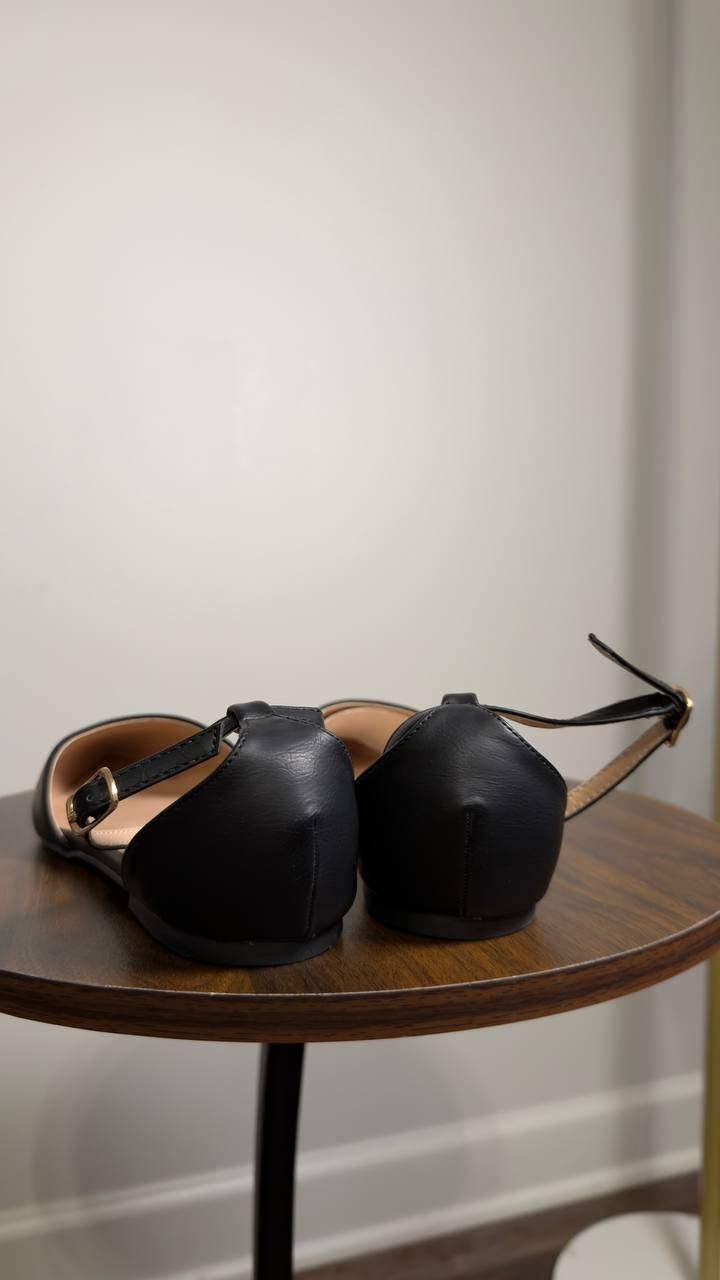Journee  Collection  Reba  D’Orsay  Flats  Wide  Black  8  New  in  Box  $40
