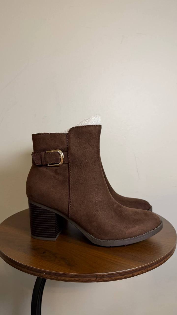 Style & Co Harlemm Buckle Booties Dark Brown Women’s 8M NWB $69.90