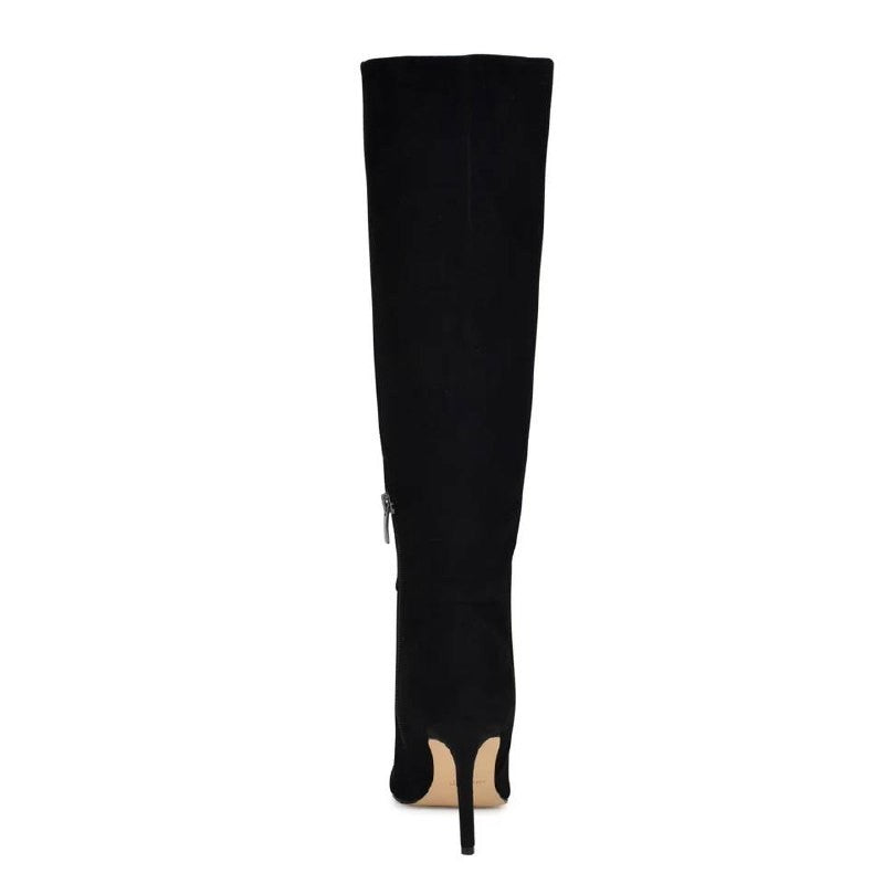 Nine West Richy Boots 8,5M Dark Red Suede Knee‑High Pointy Toe NIB msrp$249