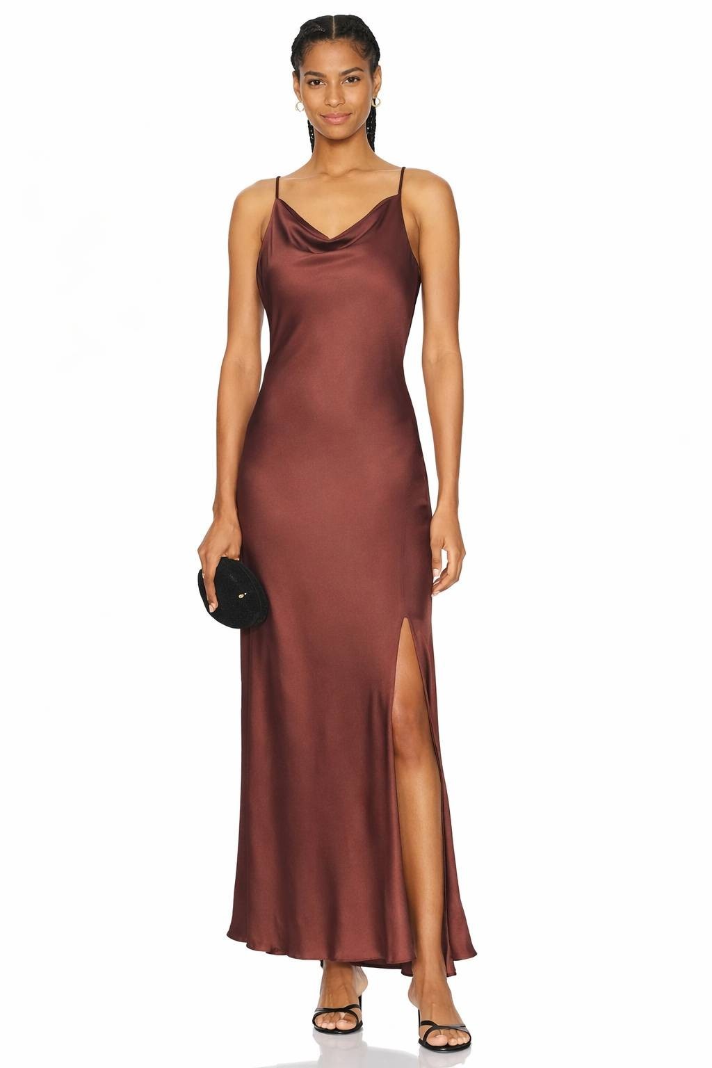 ASTR the Label Glynis Sleeveless Viscose Dress Mulberry L NWT $109