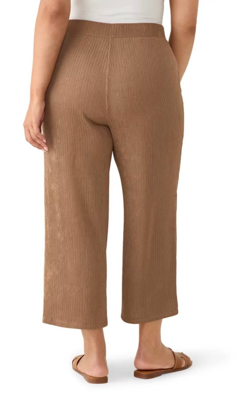 Anne  Klein  Plus  Size   Cropped  Pants  Brown  2X  Pre‑Owned  Good  $89