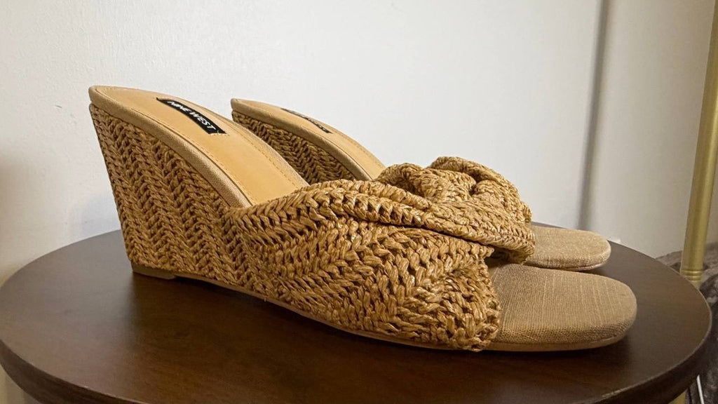 Nine West Raffia Wedge Sandals 10M – MSRP $95, New (No Box)