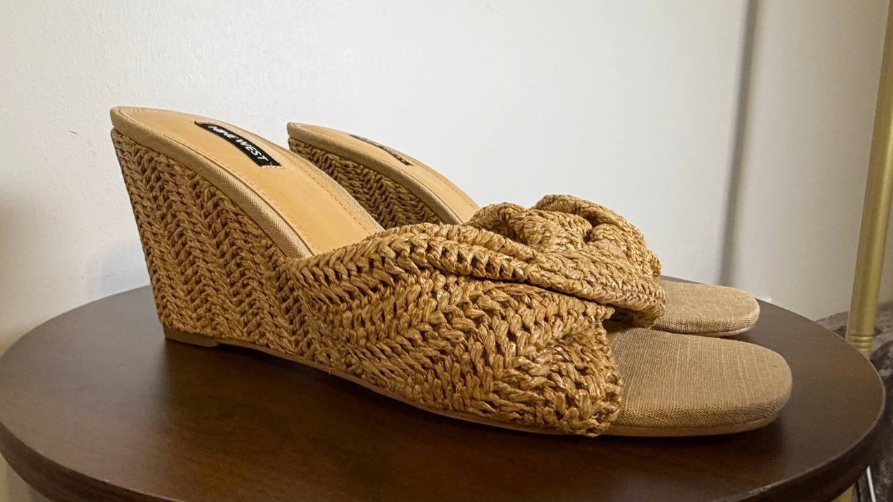 Nine West Raffia Wedge Sandals 10M – MSRP $95, New (No Box)