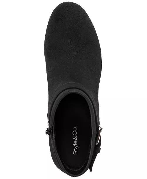 Style&Co Black Microfiber Dress Booties 7M NIB MSRP $79.90