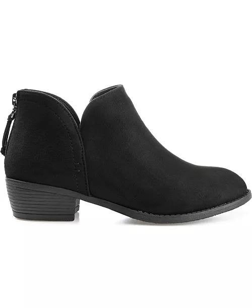 Journee Collection Black Faux Suede Ankle Booties 9M NIB MSRP $108