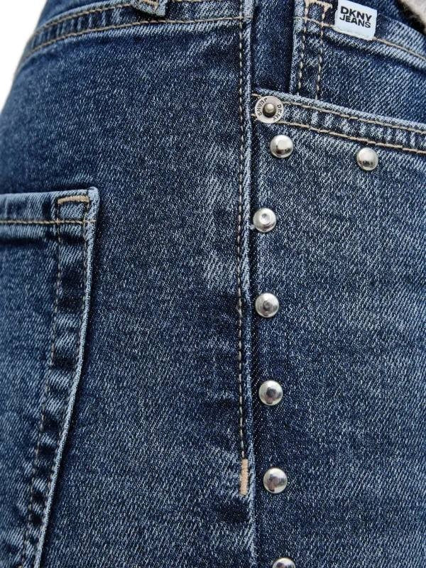 DKNY Jeans Side Studded High‑Rise Bootcut Jeans Cobble Hill 27 NWT $129