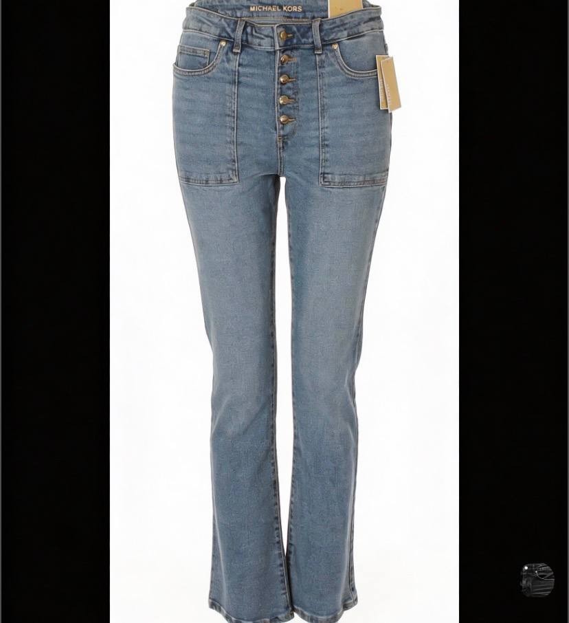 Michael Kors High-Waisted Button-Fly Jeans – Size 10 – NWT