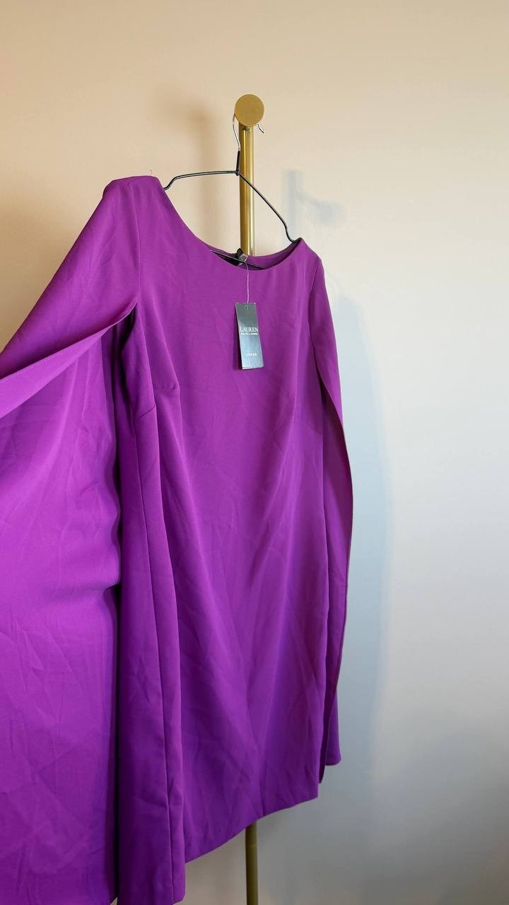 Lauren Ralph Lauren Purple Cocktail Party Dress Size 8 NWT $195