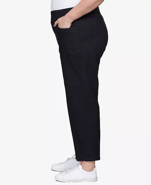 Alfred Dunner Missy Classics Proportioned Short Pant Black 12P NWT $59.50
