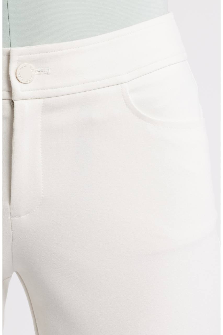 Anne Klein Women’s Flat Front Straight‑Leg Pants White Dove 10 NWOT $89