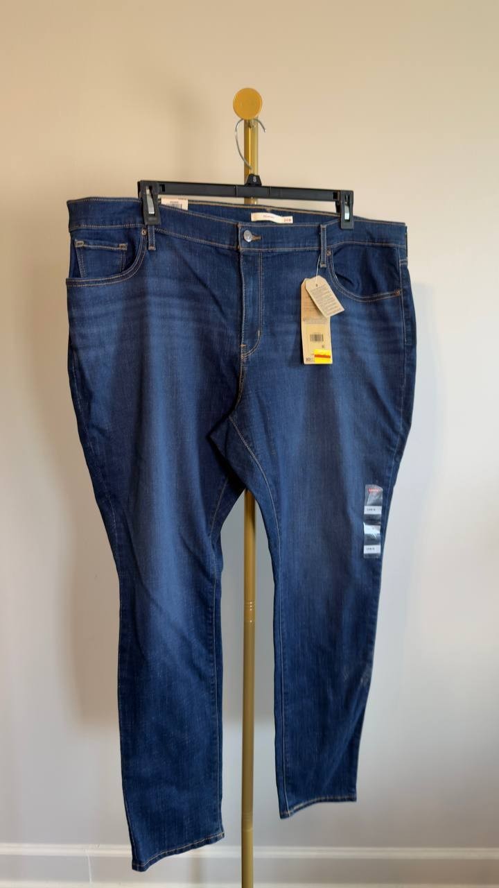 Levi’s 721 High Rise Skinny Jeans Plus Size 24W Indigo NWT $69.50