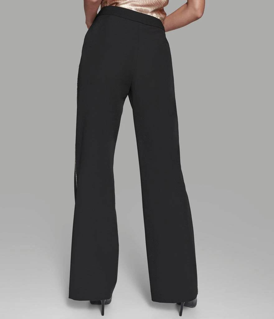Karl Lagerfeld Paris Rhinestone‑Trim Suiting Pants – Black – Size 4 – NWT – $129