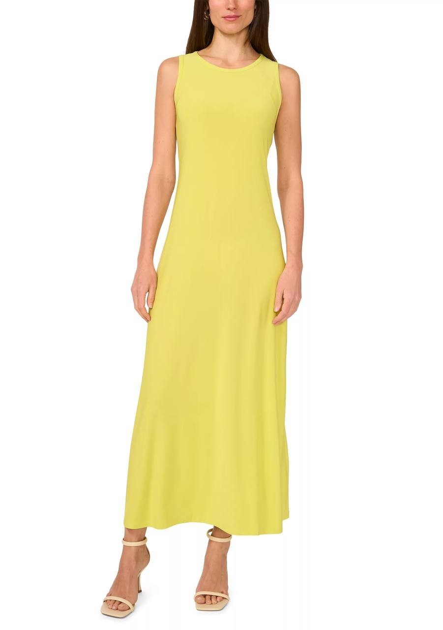 Vince Camuto Women’s  Maxi Dress Lime Crew Neck Size L NWT $69 (needs washing)