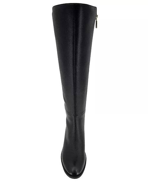 Kenneth Cole Black Leather High Boots 8M NIB MSRP $220