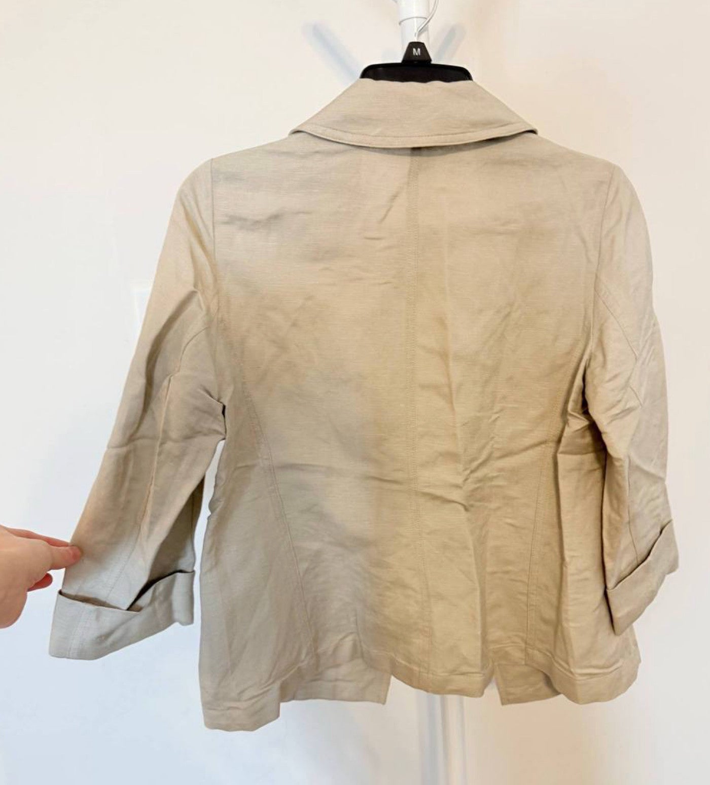 Kasper Petite Linen Seamed Open Jacket – Beige – Size PS – NWT – $139