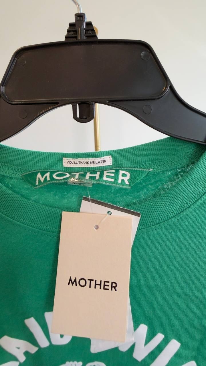 MOTHER Better Half Mermaid Swim Club Tee Green S NWT $148