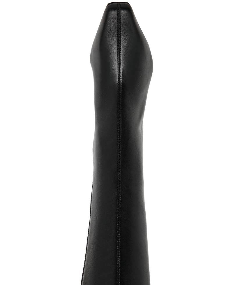 Steve Madden Flute Wide Calf Knee High Dress Boots Black 11M Man‑Made $129 NWB