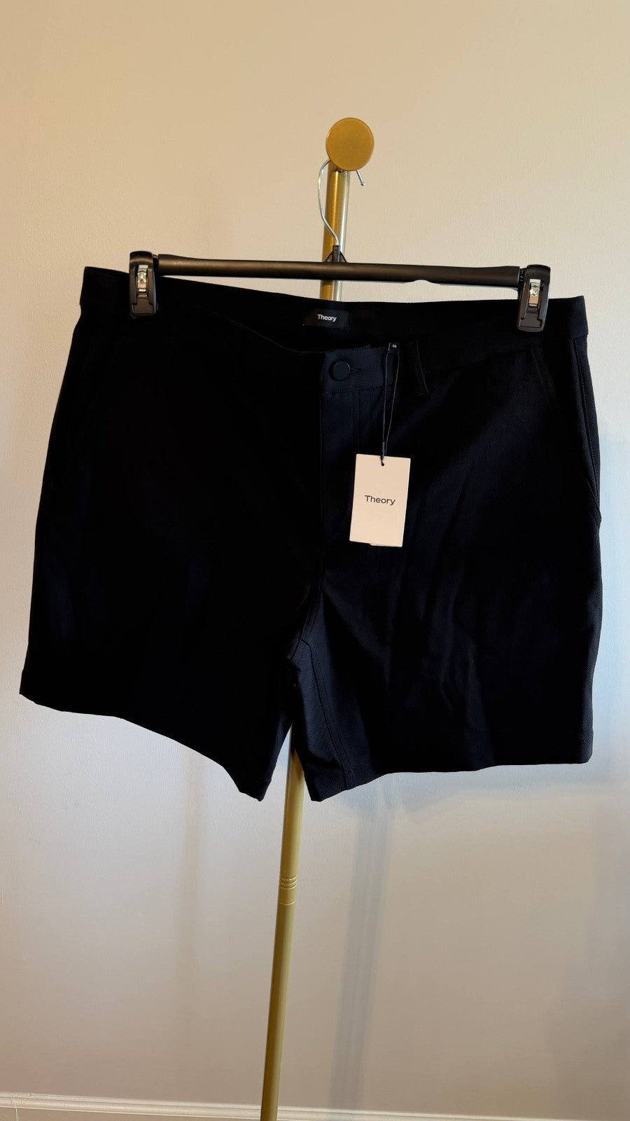 Theory Men’s 8" Standard Short Neoteric Twill Black Size 38 NWT MSRP 185$