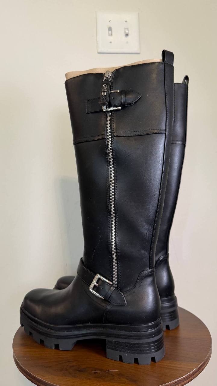 Guess Tall Boots 8.5M Black Man‑Made New in Box MSRP $169