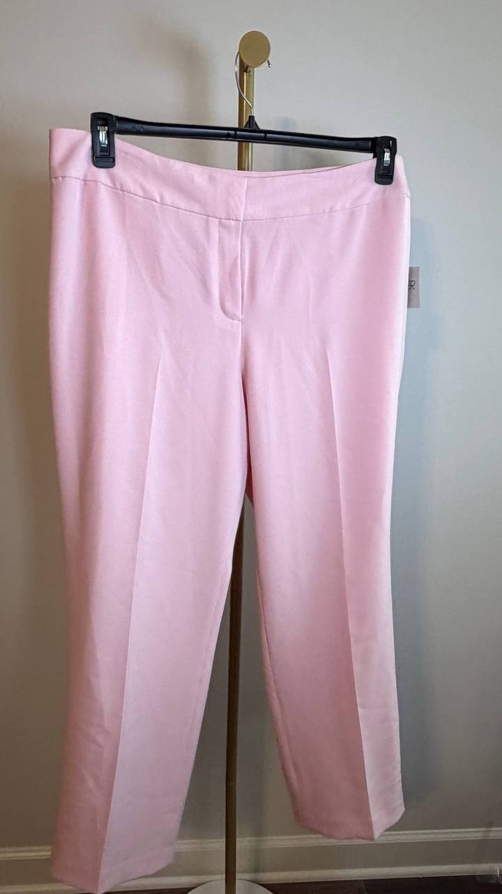 Kasper Plus Size Straight-Leg Pants Tutu Pink Size 18W MSRP $89