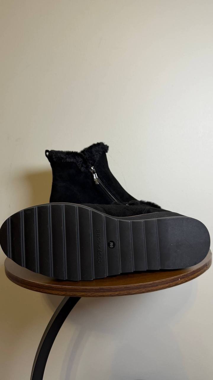 Easy Spirit Ankle Booties 9M Black Suede Comfort New in Box