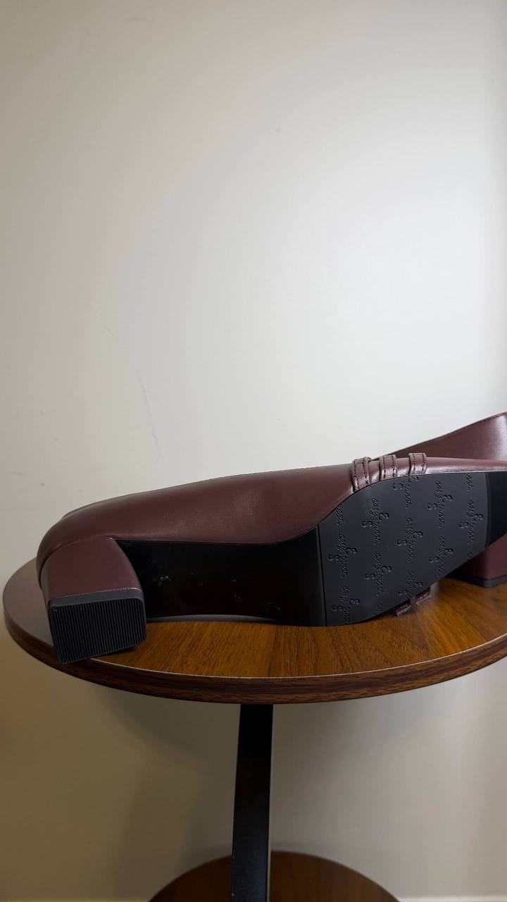 Easy Street Enya Pump Burgundy Square Toe Block Heel Women’s 8M NWB $74.99