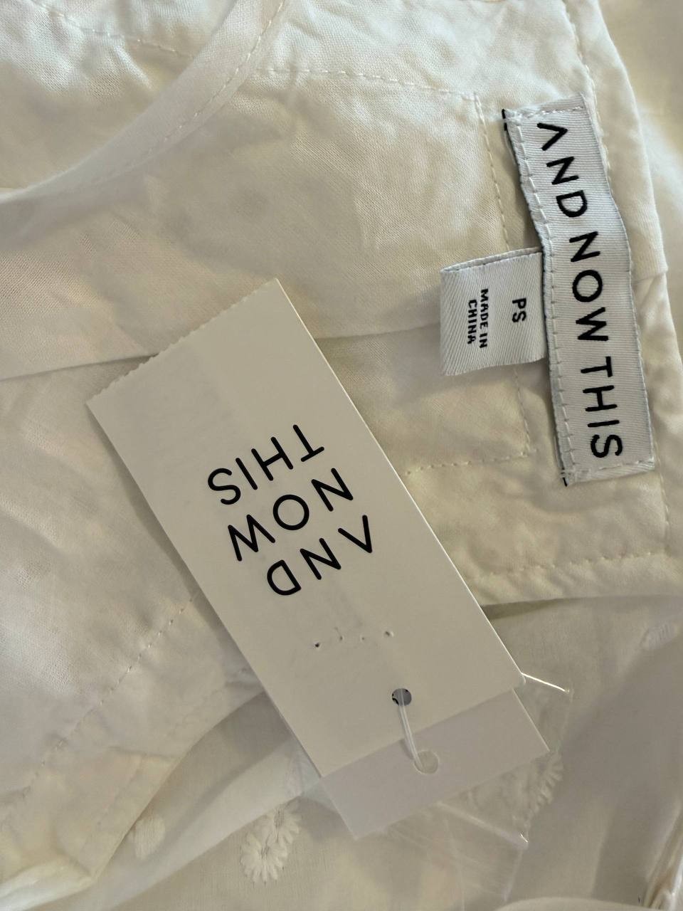 And Now This Petite Cotton Eyelet Tiered Maxi Dress – White –Size PS–NWT-MSRP$79