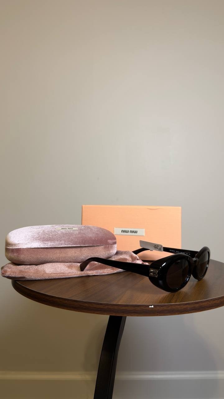 Miu Miu Oval Sunglasses Black OS NWT $524.00