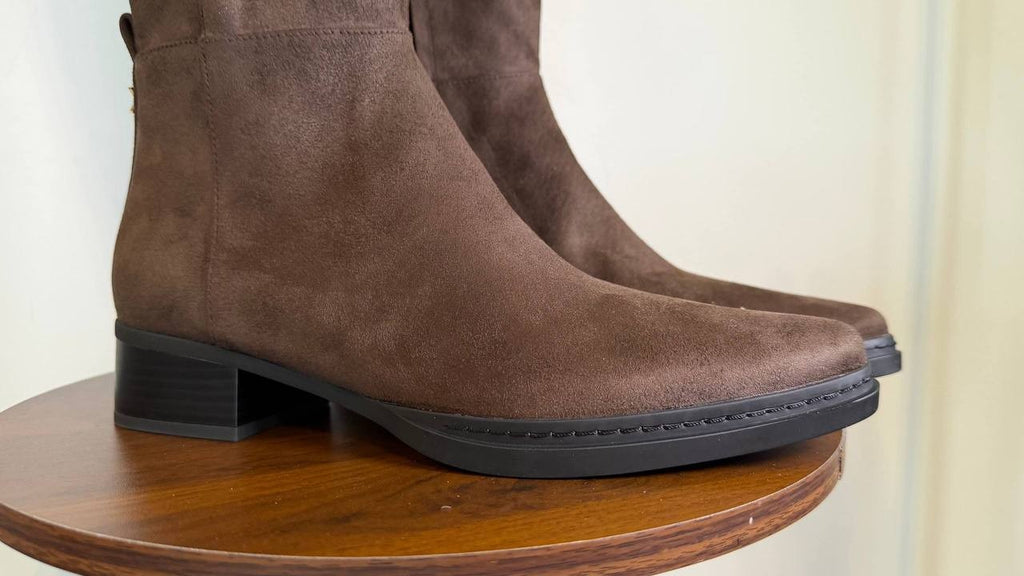 Michael Michael Kors Chocolate Faux Suede Tall Boots 9.5W New in Box MSRP $175
