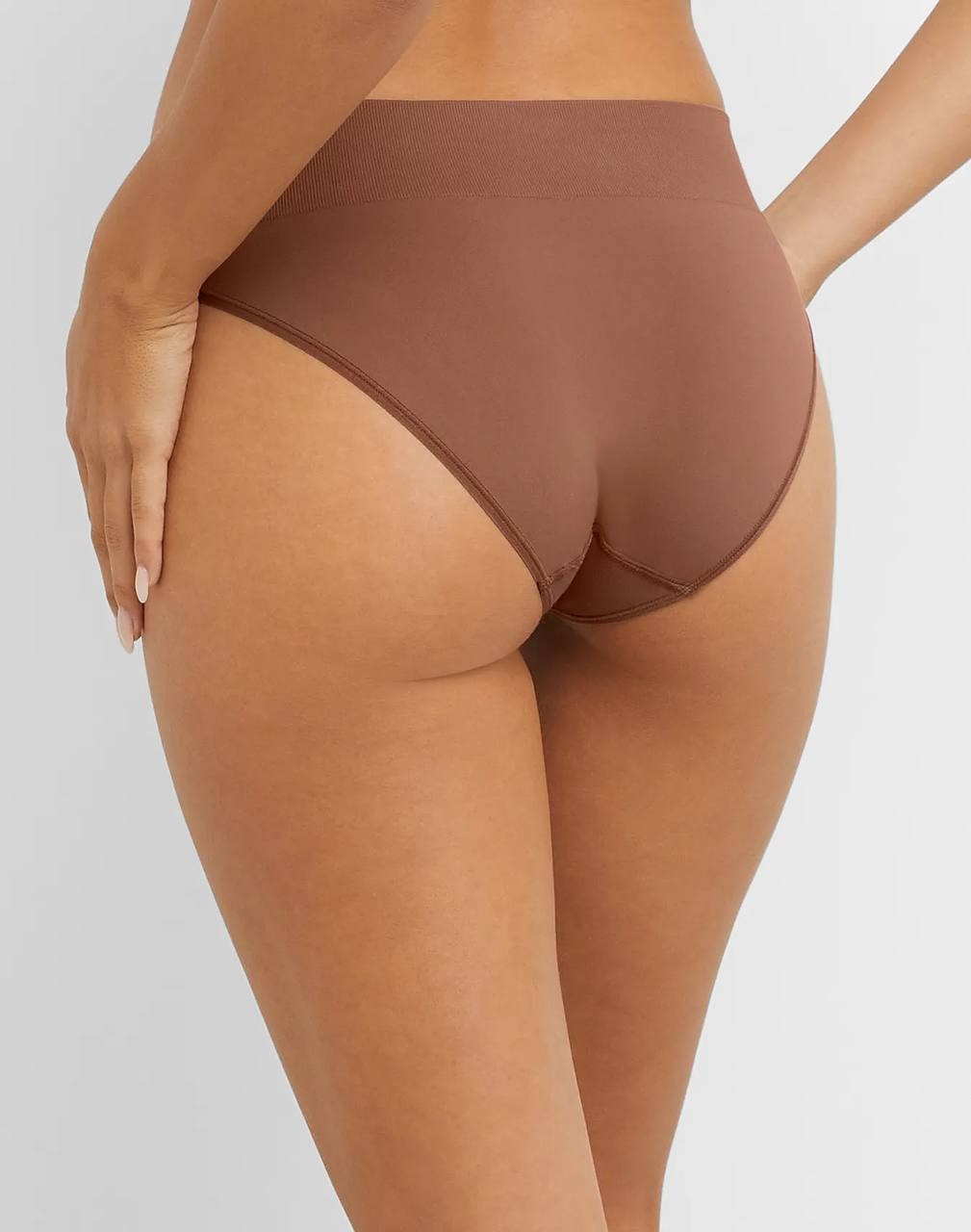 Maidenform Seamless High Leg Briefs – Lot of 3 – Size L – White, Brown, Green