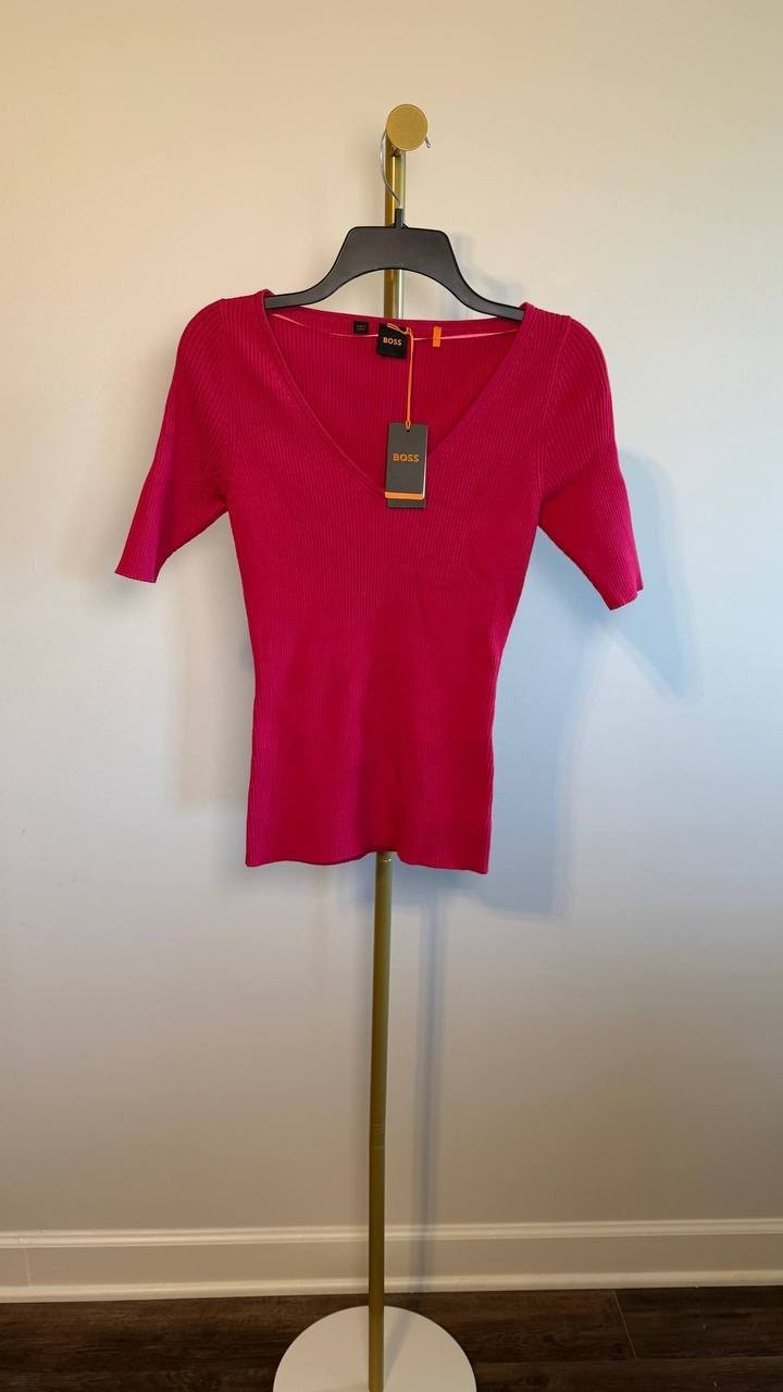 BOSS FARADISCO Knit Shirt Red M NWT $148
